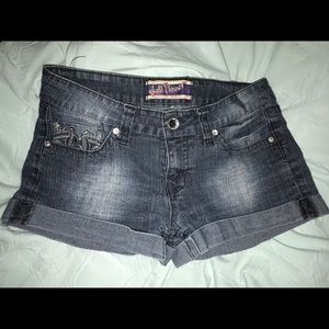 2 FOR $7 Denim shorts with back pocket bling